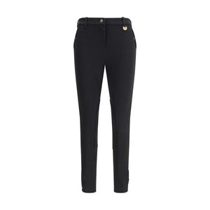 Black Cotton Casual Pants