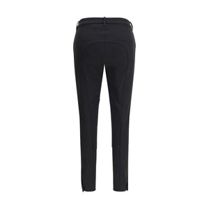 Black Cotton Casual Pants