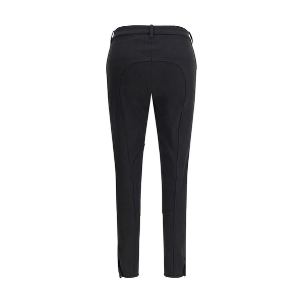 Black Cotton Casual Pants