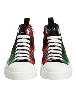 Multicolor Cotton High Top Men Sneakers Shoes