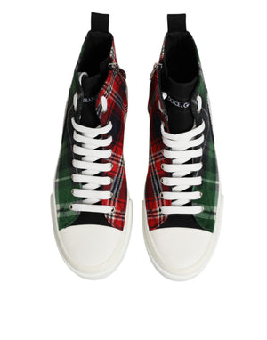 Multicolor Cotton High Top Men Sneakers Shoes