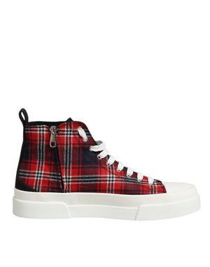 Multicolor Cotton High Top Men Sneakers Shoes