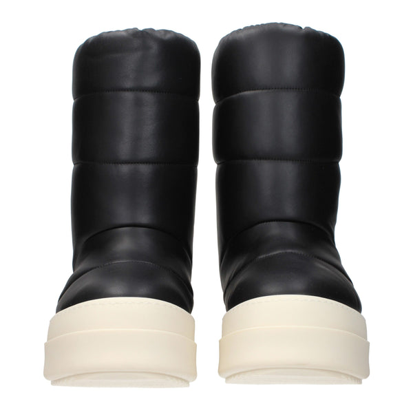 Black Leather Ankle Boots