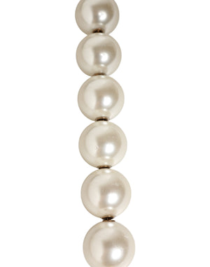 Black Leather Pearl Chain Bag Accessory Shoulder Strap