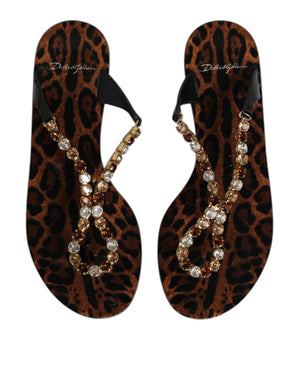 Black Crystals Flats Sandals Beachwear Shoes