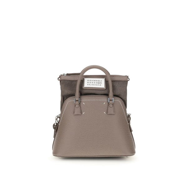 Beige Calf Leather Bos Taurus Handbag