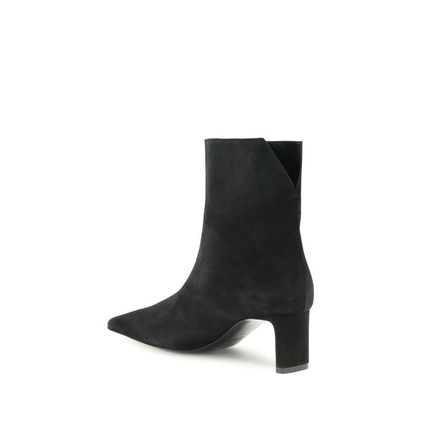 Black Calf Leather Bos Taurus Ankle Boots