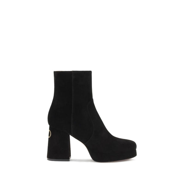 Black Calf Leather Bos Taurus Ankle Boots