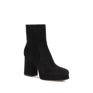 Black Calf Leather Bos Taurus Ankle Boots