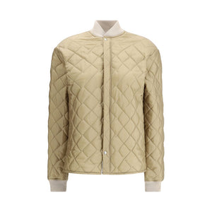 Beige Polyamide Bomber