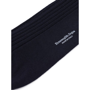 Navy Blue Wool Socks