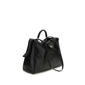 Black Calf Leather Bos Taurus Handbag