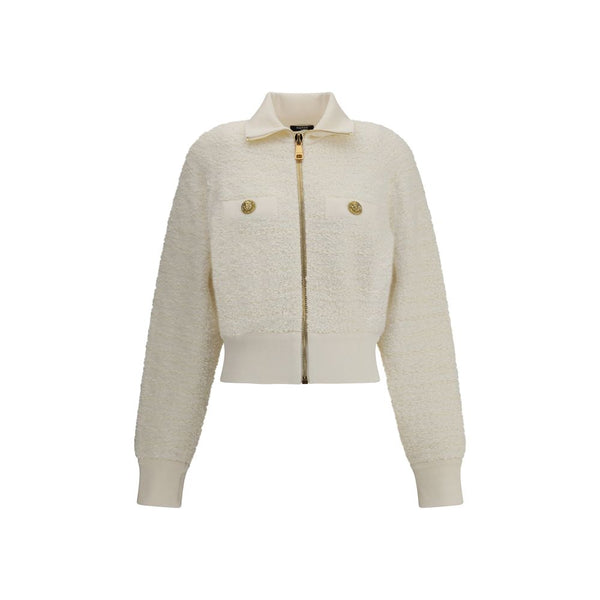 White Viscose Bomber
