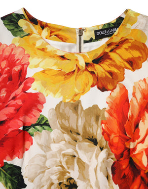 Multicolor Floral Print Viscose Sheath Dress