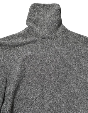Gray Nylon Bodycon Sheath Long Sleeves Dress