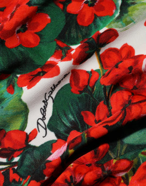 Multicolor Floral Short Portofino Dress