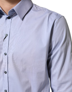 Blue SICILIA Cotton Men Dress Formal Shirt