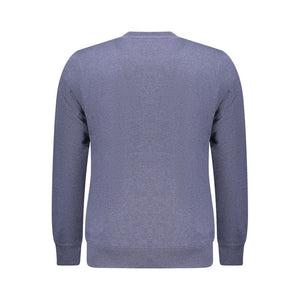Blue Recycled Cotton Men Sweatshirt