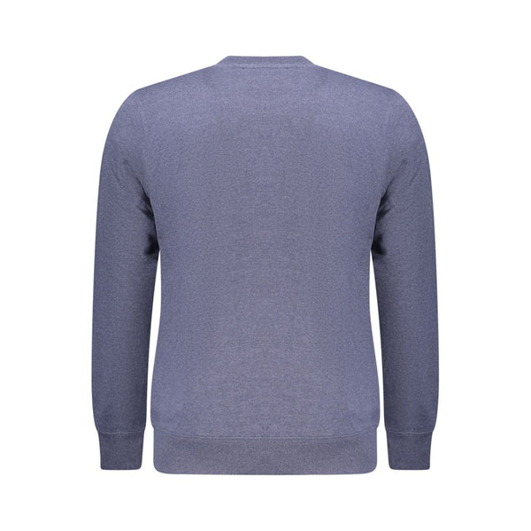 Blue Recycled Cotton Men Sweatshirt