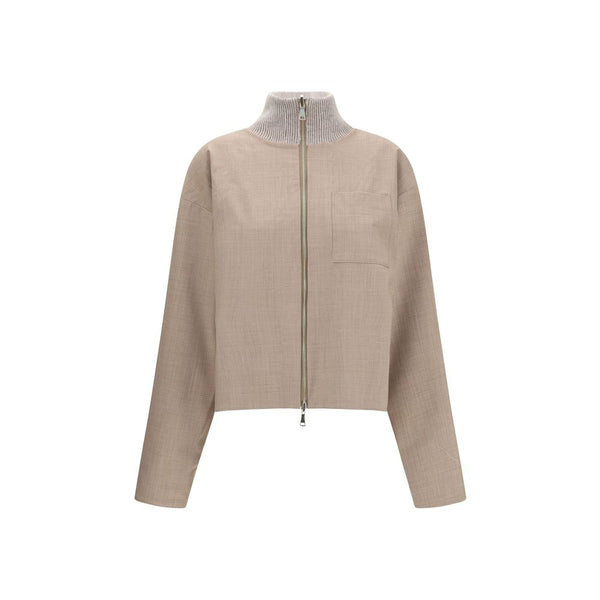 Beige Fleece Wool Coat