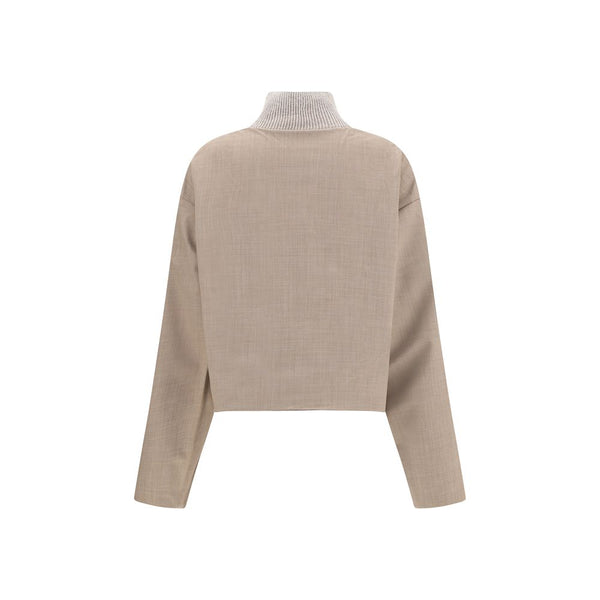 Beige Fleece Wool Coat