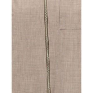 Beige Fleece Wool Coat