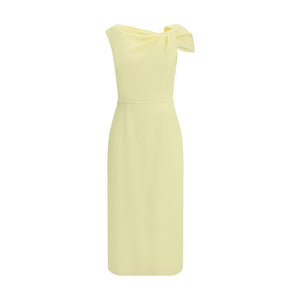Yellow Viscose Casual Dress
