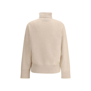 Beige Wool Turtleneck