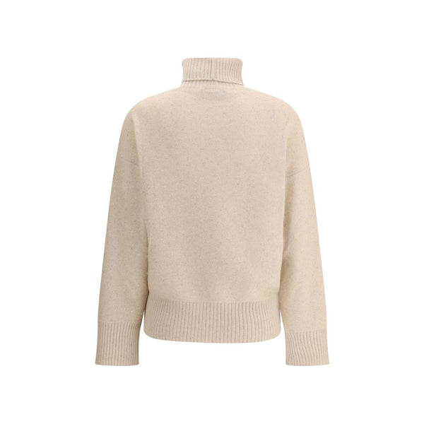 Beige Wool Turtleneck