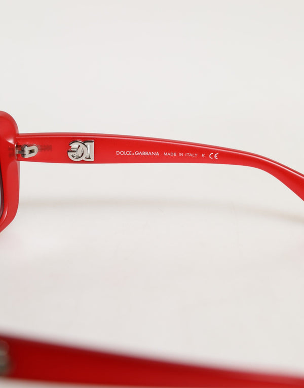 DG6093 Red Rectangular Grey Graduated Lenses Sunglasses