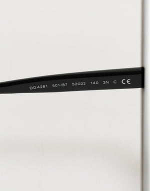 DG4281 Black Round Frame Full Rim Eyewear Sunglasses