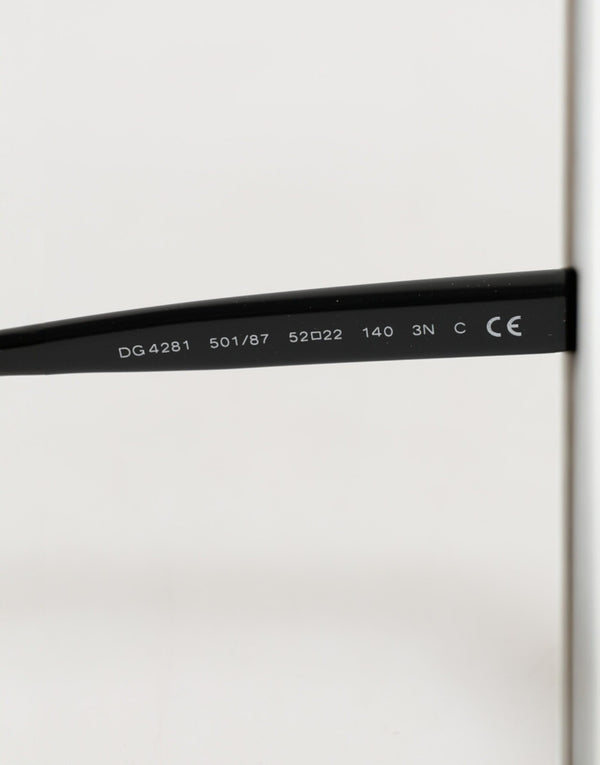 DG4281 Black Round Frame Full Rim Eyewear Sunglasses