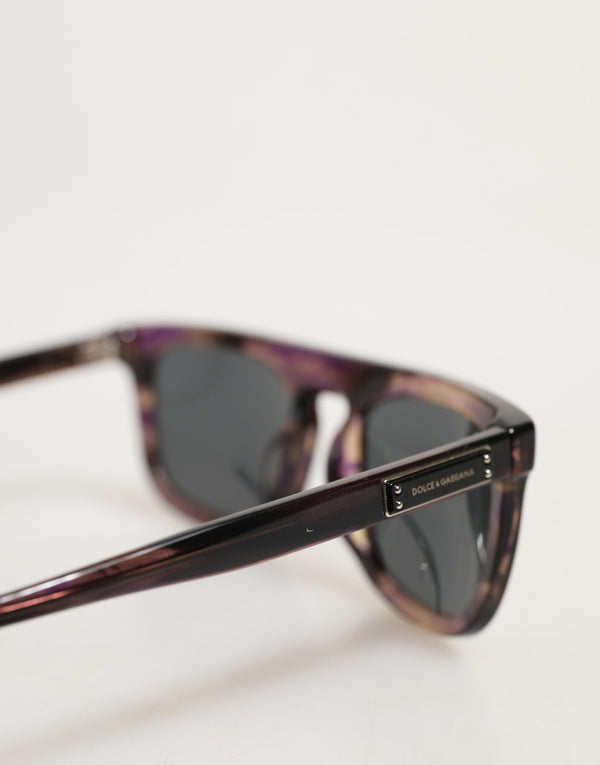 DG4390F Havana Full Rim Acetate Round Lenses Sunglasses