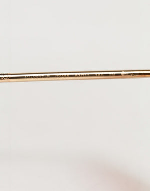 Pink Gold Metal Round Shades Eyewear Sunglasses