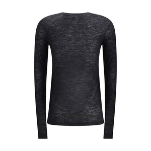 Black Cashmere Long Sleeve T-Shirt