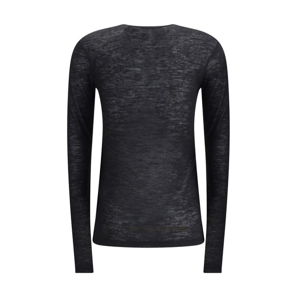 Black Cashmere Long Sleeve T-Shirt