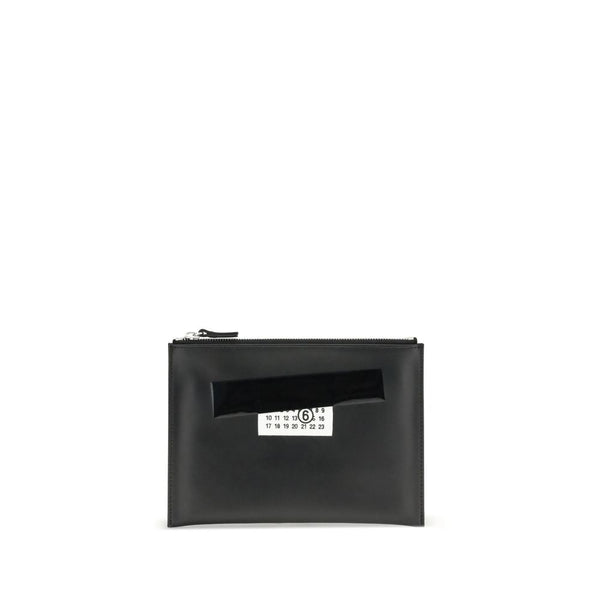 Black Calf Leather Bos Taurus Clutch Bag