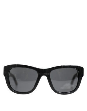 DG4177 Black Leather Frame Tinted Lens Sunglasses