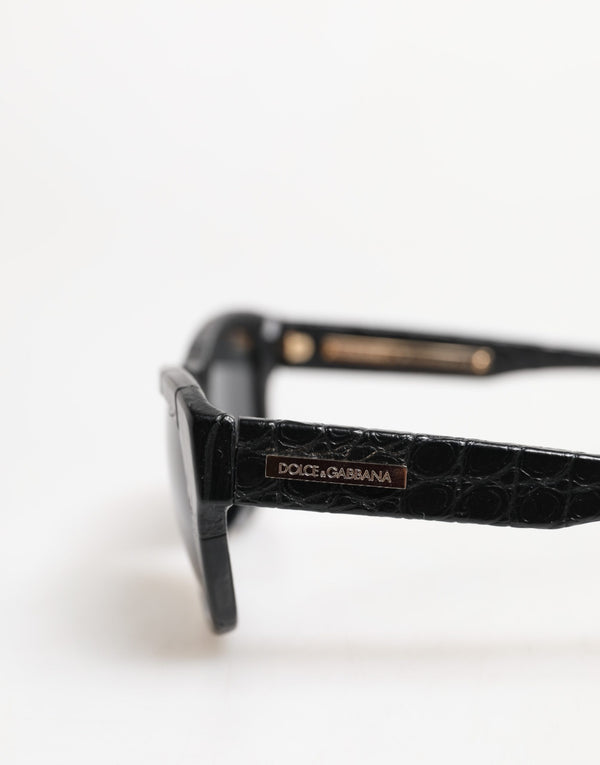 DG4177 Black Leather Frame Tinted Lens Sunglasses