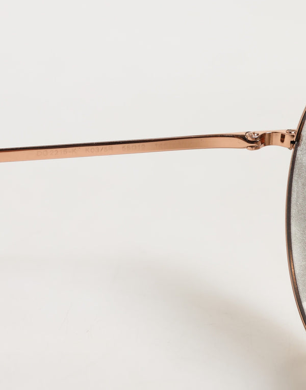 DG2215K Gold Metal Round Shades Eyewear Sunglasses