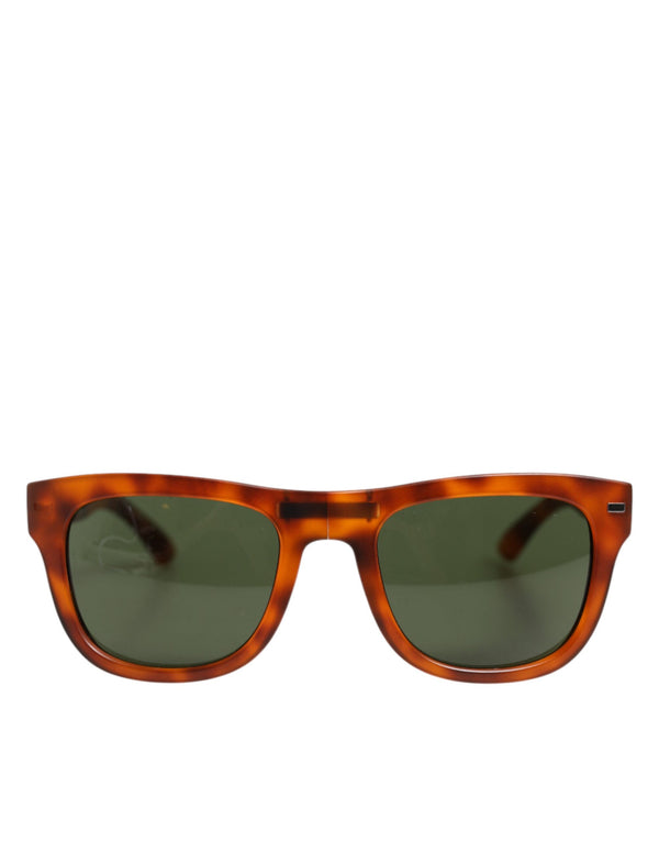 DG6089 Havana Full Rim Round Lenses Foldable Sunglasses