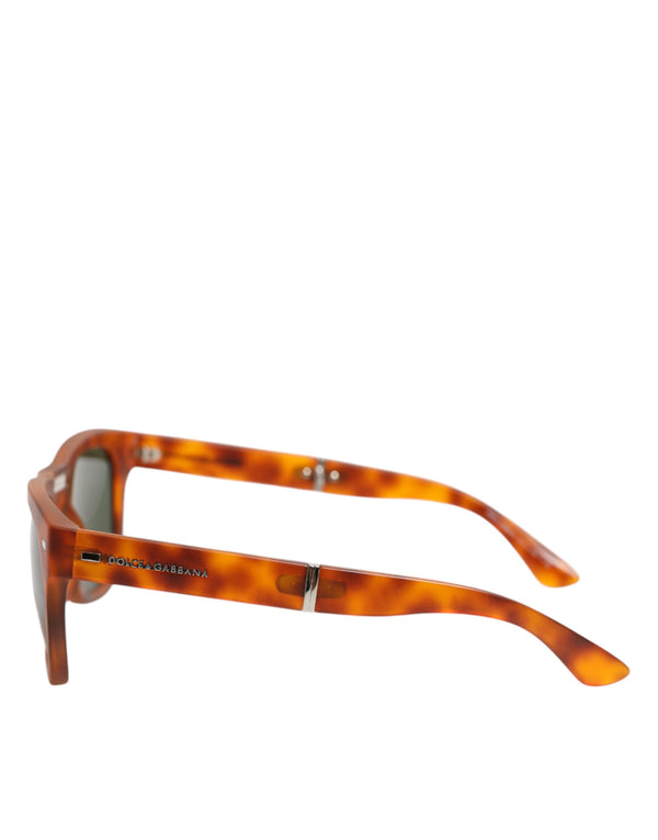DG6089 Havana Full Rim Round Lenses Foldable Sunglasses
