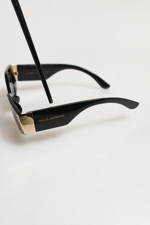 DG4396 Gray Gradient Black Irregular Frame Sunglasses