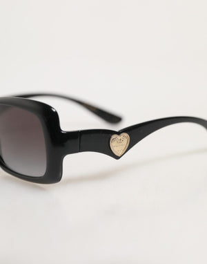 DG6152 Black Sacred HeartDevotion Square Frame Sunglasses