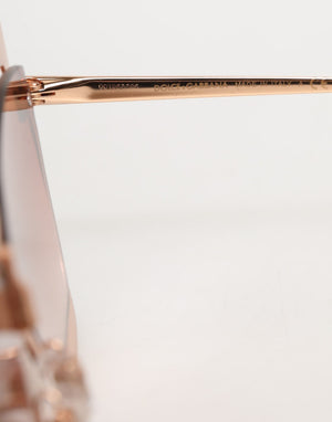 DG2224 Sand Rose Gold Cat Eye Irregular Frame Sunglasses