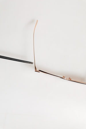 DG2224 Sand Rose Gold Cat Eye Irregular Frame Sunglasses