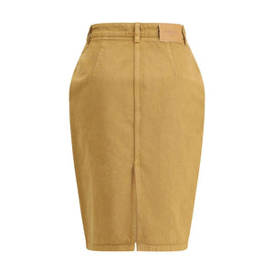 Beige Denim Skirt