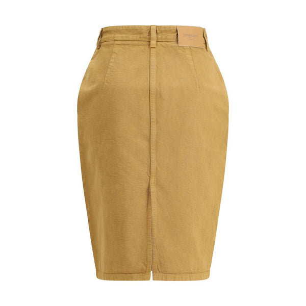 Beige Denim Skirt