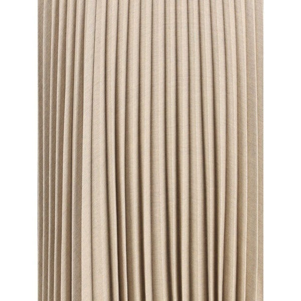 Beige Wool Long Skirt