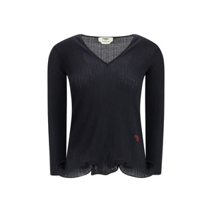 Black Fleece Wool Top